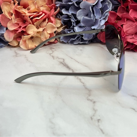 KINGSEVEN Retro Rimless Blue Mirrored Polarized Sunglasses - Picture 11 of 16